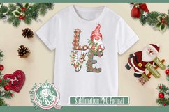 Love Christmas Gnome Sublimation Product Image 1