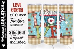 Love Cocoa-Tumbler Sublimation Clipart Product Image 1