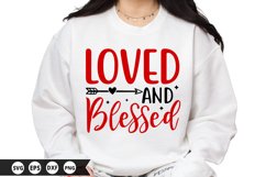 Loved and Blessed - Valentine SVG Design Product Image 1