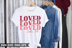Loved john 3 16 - Valentine's Day Retro Design Product Image 1