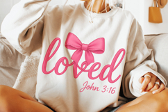 Loved Valentine's Day PNG, Be Mine, Xoxo Png, Coquette Bow Product Image 2