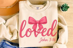 Loved Valentine's Day PNG, Be Mine, Xoxo Png, Coquette Bow Product Image 3