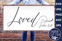 John 3 16 Christian Farmhouse Home Sign Svg Product Image 1