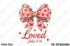 Loved John 316 Bow PNG Product Image 1