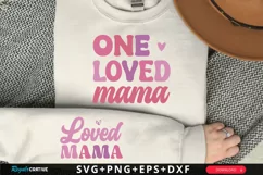 One Loved Mama Sleeve SVG, Valentine's Day SVG Design Product Image 1