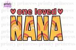 Retro Nana png, One Loved Nana sublimation design Product Image 3