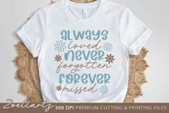 Always Loved Forever Missed SVG In Memory Quote Memorial SVG Product Image 1