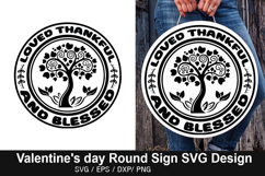 Valentine's Day Round Sign Design - My Heart Belongs To You Product Image 2