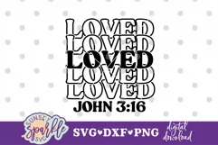 Easter SVG|Loved John 3:16 SVG, DXF,PNG files| Bible Verse Product Image 2