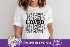 Easter SVG|Loved John 3:16 SVG, DXF,PNG files| Bible Verse Product Image 1