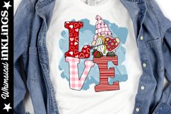 Love Gnome-Valentines Day Gnome Sublimation Clipart Product Image 1