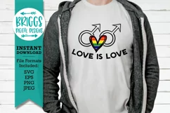Love is Love SVG | Gay Pride svg, Rainbow Heart, pride month Product Image 1