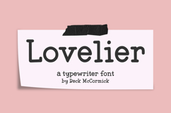 Lovelier Typewriter Serif Font Product Image 1