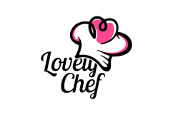 Lovely Chef Playful Pink Chef Hat Logo design Product Image 1