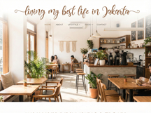 A lifestyle blog header with an aesthetic title in a brown Lovely Coffee font