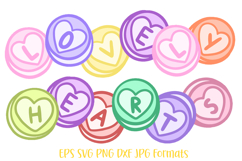 Lovely Hearts Font Valentines Letters Retro Sweet Typography ABC SVG PNG by Squeeb Creative