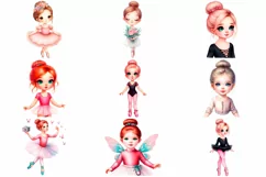 Little Dancer Ballerina Clipart PNG Product Image 2