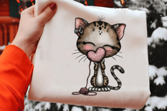 Lovely Valentine Bengal Cat PNG Product Image 2