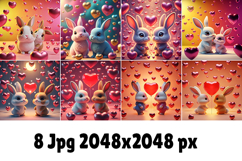 8 Adorable Valentine Bunny Set Product Image 2
