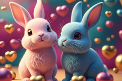 8 Adorable Valentine Bunny Set Product Image 1