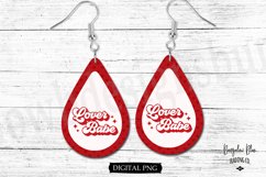 Lover Babe Valentine Sublimation Teardrop Earring Design Product Image 1