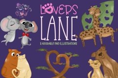 Lovers Lane Bundle|Valentine Clipart|PNG Animals & Elements Product Image 1