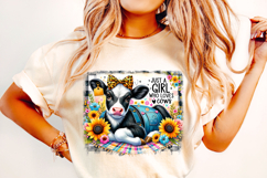 Just A Girl Who Loves Cows PNG, Cow PNG, Cowgirl PNG, Farm Product Image 1