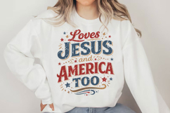 Loves Jesus and America Too Png Design Product Image 4