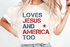 Loves Jesus and America Too Svg Design Product Image 1