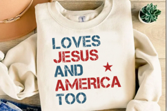 Loves Jesus and America Too Svg Design Product Image 3