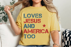 Loves Jesus and America Too Svg Design Product Image 5