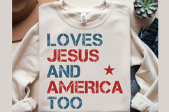 Loves Jesus and America Too Svg Design Product Image 2