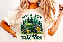 Just A Boy Who Loves Tractors PNG, Farm PNG, Tractor Clipart Product Image 2