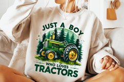 Just A Boy Who Loves Tractors PNG, Farm PNG, Tractor Clipart Product Image 3