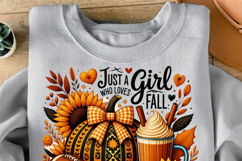 Just A Girl Who Loves Fall Sublimation Clipart, Autumn Product Image 6