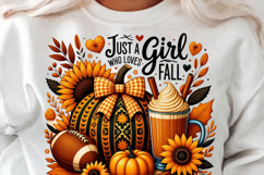 Just A Girl Who Loves Fall Sublimation Clipart, Autumn Product Image 4