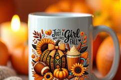 Just A Girl Who Loves Fall Sublimation Clipart, Autumn Product Image 5