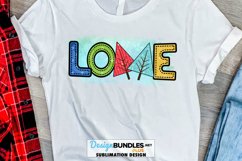 Love Christmas Tree Sublimation PNG | Christmas Sublimation Product Image 1