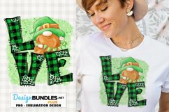 Love St Patricks Day Gnome Sublimation Design PNG Stacked Product Image 1