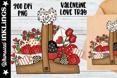 Valentine Love Tray-Hearts and Flowers Sublimation Product Image 1