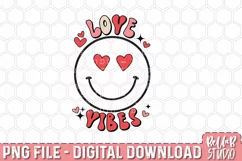 Love Vibes PNG Design, Retro Valentine PNG Product Image 2