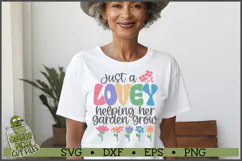 Lovey Helping Her Garden Grow SVG File Product Image 1