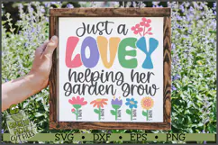 Lovey Helping Her Garden Grow SVG File Product Image 2