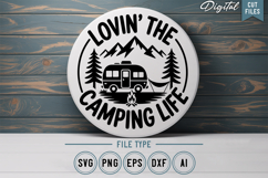 Camping Round Sign SVG Bundle | Outdoor Sign | Camping SVG Product Image 6
