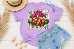 Low Battery PNG, Funny Lazy Sloth Sublimation Product Image 3