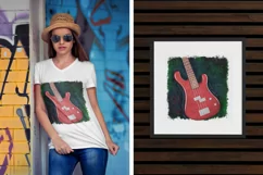 That Low Down Sound Bass Guitar sublimation art, 300 dpi PNG Product Image 2