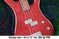 That Low Down Sound Bass Guitar sublimation art, 300 dpi PNG Product Image 4