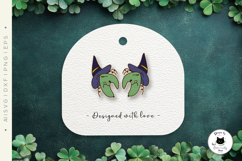 Spooky Witch Stud Earrings | Halloween Laser Cut Earrings Product Image 2
