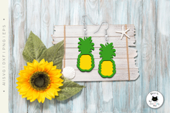 Layered Pineapple Laser Cut Earrings | 3d Summer Earrings Product Image 3