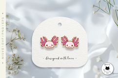 Cute Axolotl Laser Stud Earrings | Animal Laser SVG File Product Image 3